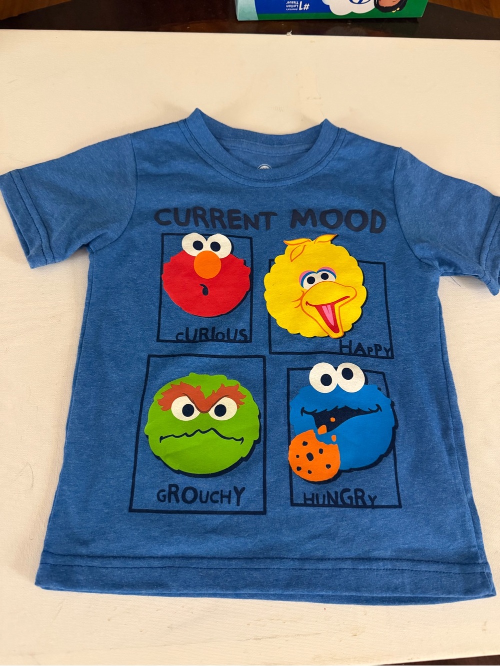 Blue Sesame Street 'Current Mood' Kids Tee 2017